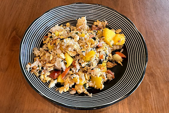 Mango and Smoked Salmon Fried Rice